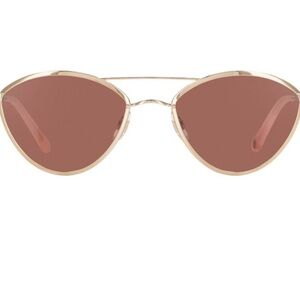 Garrett Leight Breeze Sunglasses Wire Frame Pink Tint Electric Sun Designer